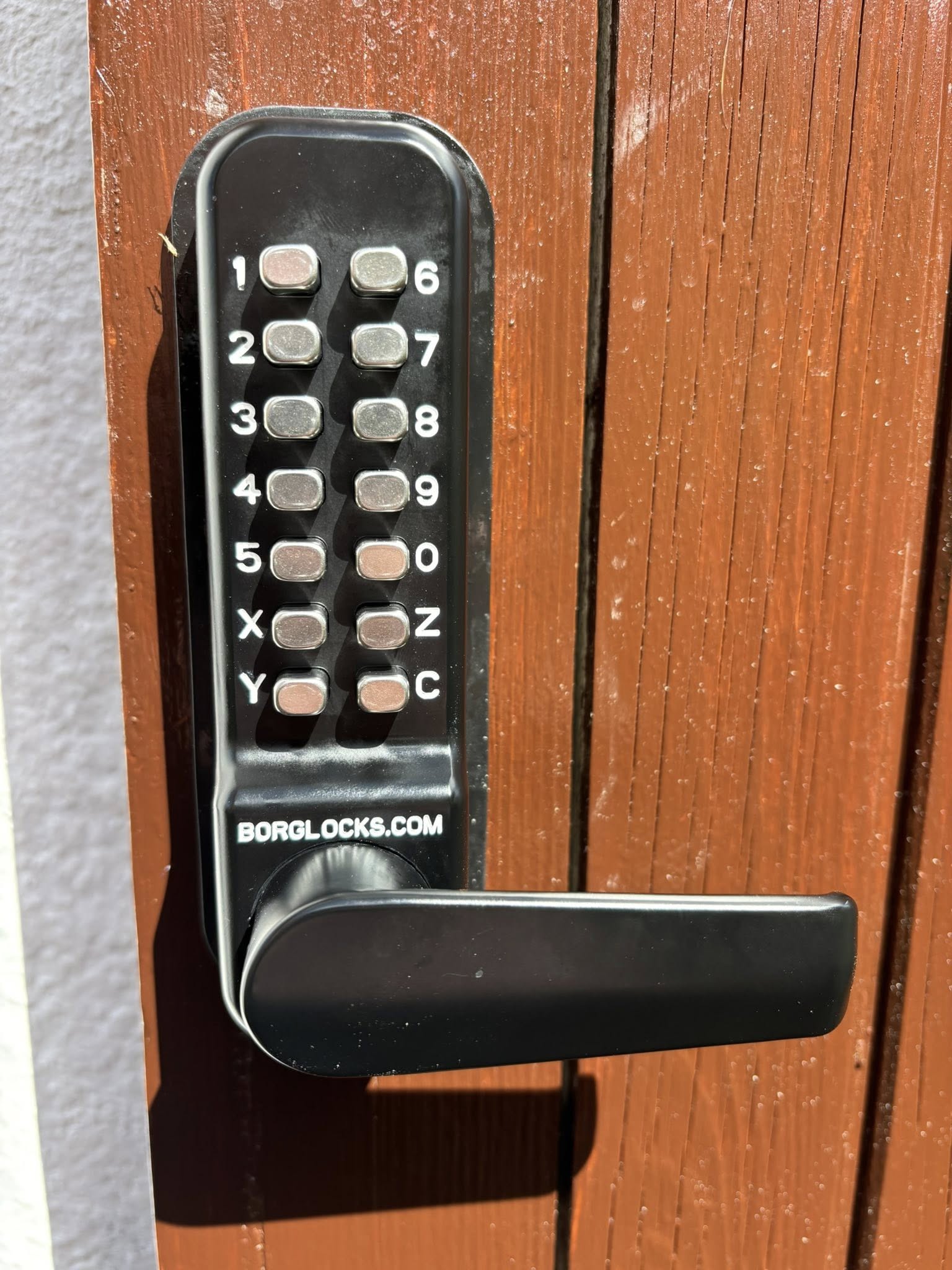 Borg branded outdoor slam shut garden gate lock