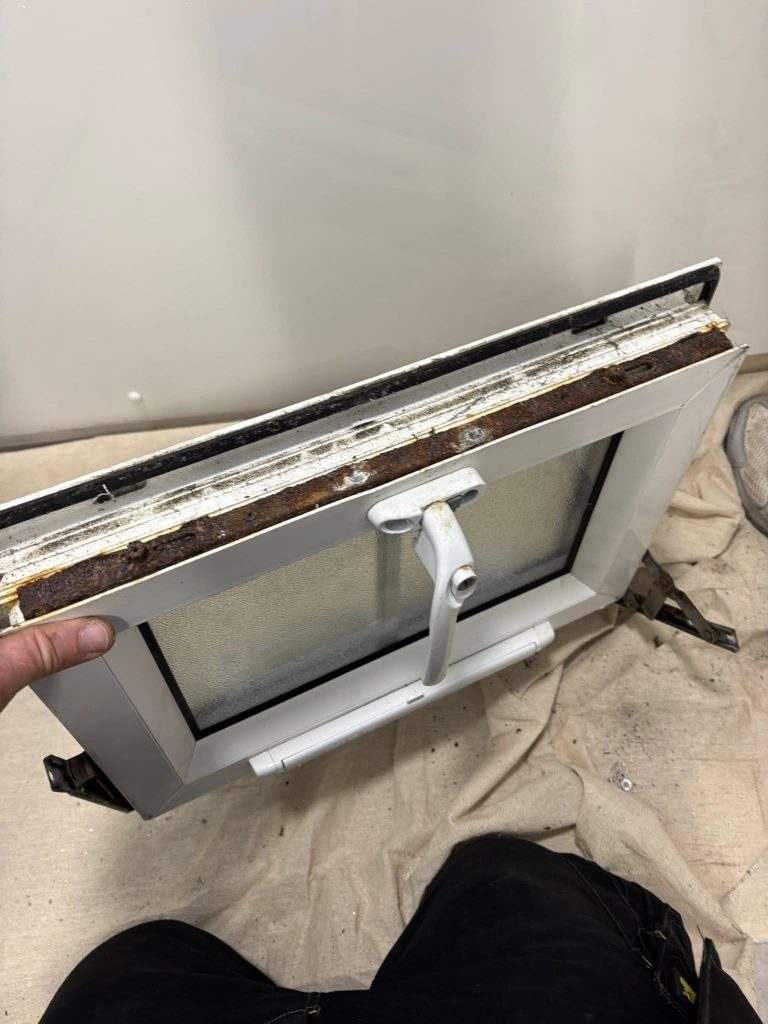 Rusted UPVc window